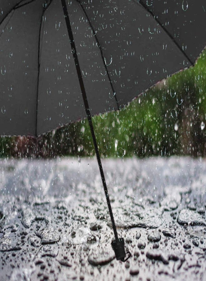 KEKEMI 3 Fold Plain Pipine Umbrella for Men & Women (Black) - Image 5